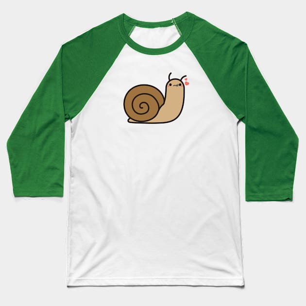 Cute snail Baseball T-Shirt by peppermintpopuk